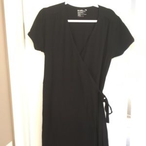 Pact black wrap dress XL
